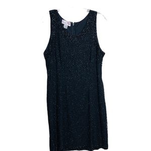 Black sequins sleeveless dress back zipper SIZE: XXL (12)
